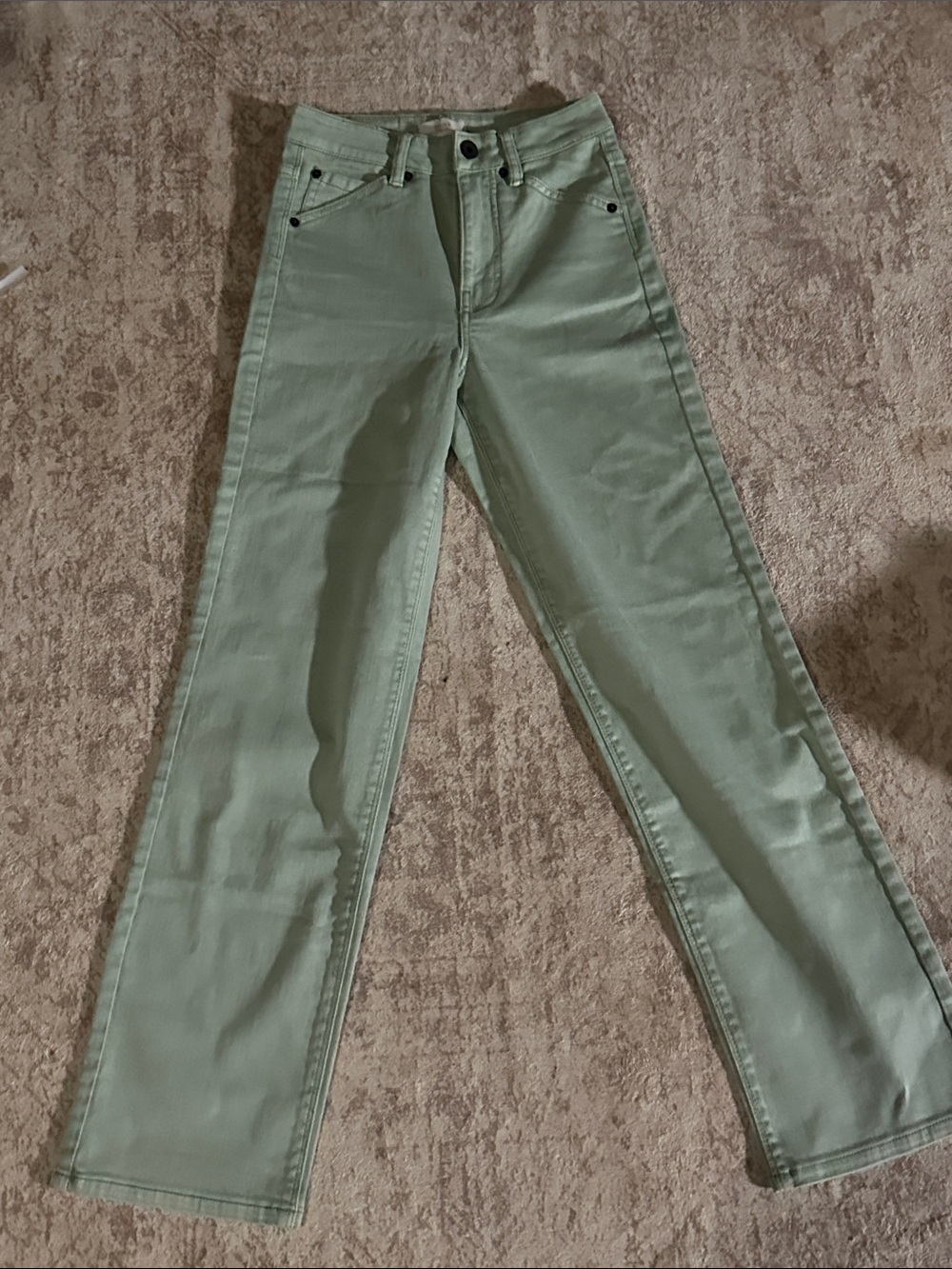 Roark Open Roads Women’s Size 24 Sage Green High Rise Straight Leg Jeans